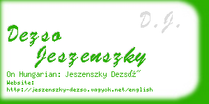 dezso jeszenszky business card